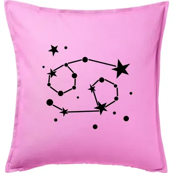 Polštář Souhvězdí - Cancer - Rak - Polštář 50x50 - 50x50 - Pouze potah ( Růžová )