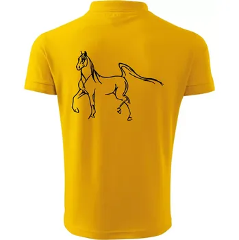 Pánská košile Kůň silueta - Polokošile pánská Pique Polo 203 - 5XL ( Žlutá )