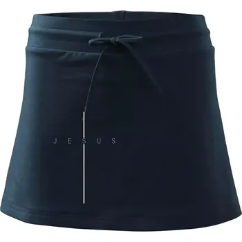 Dámské oblečení Jesus nápis v kříži - Sportovní sukně - two in one - M ( Námořní modrá (velmi tmavá - téměř černá) )