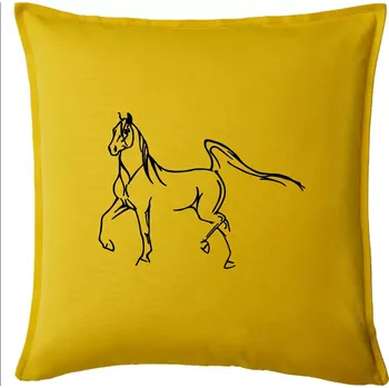 Polštář Kůň silueta - Polštář 50x50 - 50x50 - Pouze potah ( Žlutá )