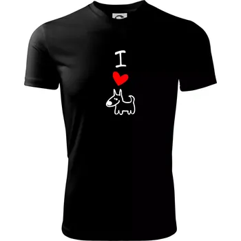 I love dogs - Dětské triko sportovní (dresovina) - 146 cm/10 let ( Černá )