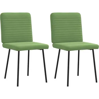 Jídelní židle OMAXI Jídelní židle 2 ks světle zelené samet 632920