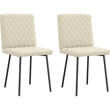Jídelní židle OMAXI Jídelní židle 2 ks krémové umělá kůže 632708
