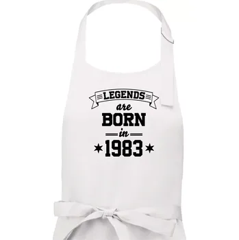 Kuchyňská zástěra Legends are born in 1983 - Dámská zástěra na vaření - Univerzální velikost ( Bílá )