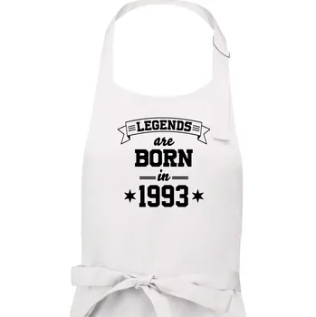 Kuchyňská zástěra Legends are born in 1993 - Dámská zástěra na vaření - Univerzální velikost ( Bílá )