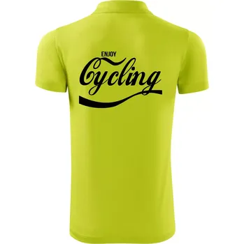 Pánská košile Enjoy Cycling - Polokošile Victory sportovní (dresovina) - 2XL ( Limetková )