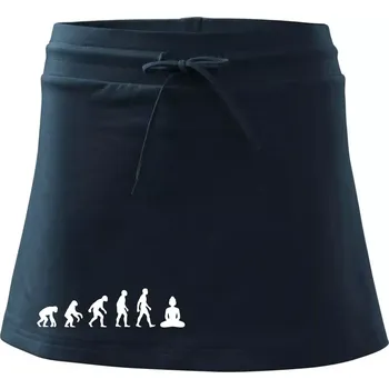 Dámská sukně Evoluce budha - Sportovní sukně - two in one - XL ( Námořní modrá (velmi tmavá - téměř černá) )