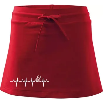 Dámská sukně EKG pivo - Sportovní sukně - two in one - XS ( Červená )