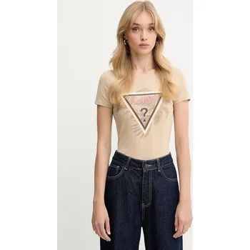 Pánské oblečení Tričko Guess W5YI13.J1314 béžová 80X, vel. XL