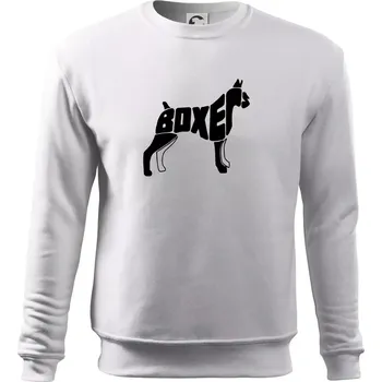 Pánská mikina Boxer nápis v těle - Mikina Essential pánská - S ( Bílá )