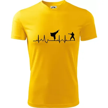 Karate EKG - Dětské triko sportovní (dresovina) - 122 cm/6 let ( Žlutá )