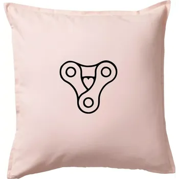 Polštář Cyklo srdce řetěz trojúhelník - Polštář 50x50 - 50x50 - Včetně výplně ( Světle růžová )