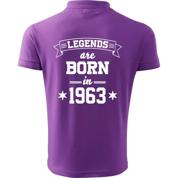 Pánská košile Legends are born in 1963 - Polokošile pánská Pique Polo 203 - XL ( Fialová )