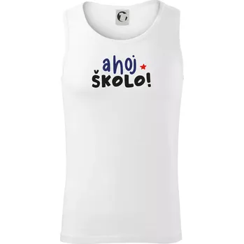 Ahoj školo barevné - Tílko pánské Core - L ( Bílá )