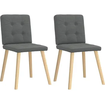 Jídelní židle OMAXI Jídelní židle 2 ks tmavě šedé textil 632258
