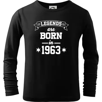 Chlapecké tričko Legends are born in 1963 - Triko dětské Long Sleeve - 122 cm/6 let ( Černá )