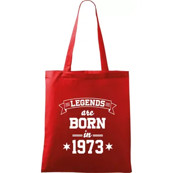 Nákupní taška Legends are born in 1973 - Taška bavlněná - 42 x 38 cm ( Červená )