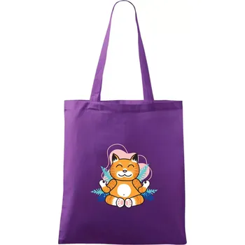 Mistr v meditaci (Pecka design) - Taška bavlněná - 42 x 38 cm ( Fialová )