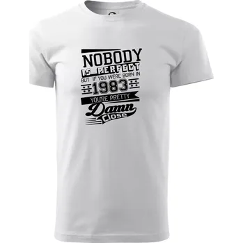 Nobody is perfect - 1983 - Triko extra velké (5-8XL) - 7XL ( Bílá )