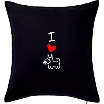 Polštář I love dogs - Polštář 50x50 - 50x50 - Pouze potah ( Černá )