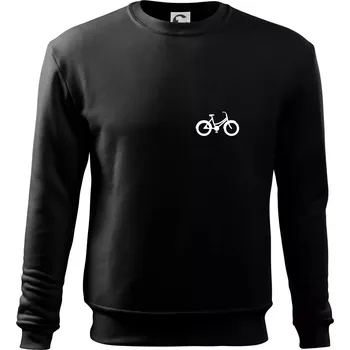 Obrázek kola na prsu městské kolo - Mikina Essential dětská - 146 cm/10 let ( Černá )