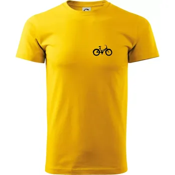 Obrázek kola na prsu městské kolo - Triko extra velké (5-8XL) - 7XL ( Žlutá )