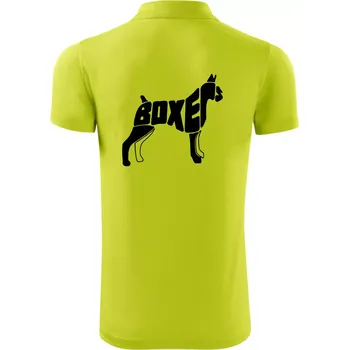 Pánská košile Boxer nápis v těle - Polokošile Victory sportovní (dresovina) - XL ( Limetková )