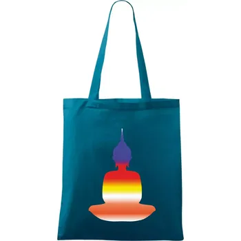 Budha duhový - Taška bavlněná - 42 x 38 cm ( Petrolejová )