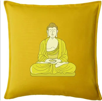 Polštář Budha zelenožlutý - Polštář 50x50 - 50x50 - Pouze potah ( Žlutá )