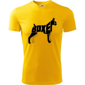 Chlapecké tričko Boxer nápis v těle - Dětské triko sportovní (dresovina) - 122 cm/6 let ( Žlutá )