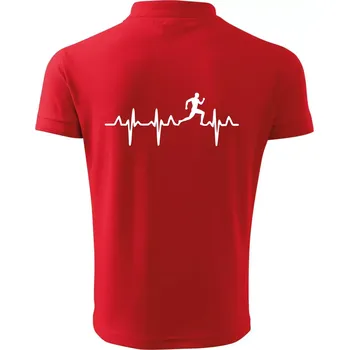 Pánská košile EKG běžec - muž - Polokošile pánská Pique Polo 203 - 3XL ( Červená )