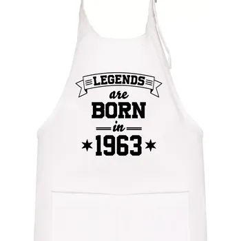 Kuchyňská zástěra Legends are born in 1963 - Dětská zástěra na vaření - Univerzální velikost ( Bílá )