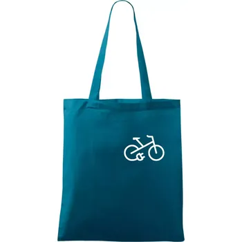 Obrázek kola na prsu ebike - Taška bavlněná - 42 x 38 cm ( Petrolejová )