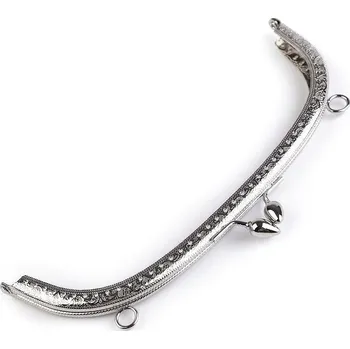 Rámeček na výrobu kabelky našívací 20,5x14,5 cm, barva 3 nikl