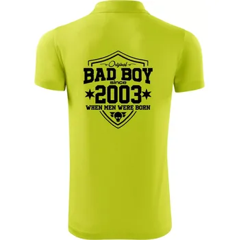 Pánská košile Bad boy since 2003 - Polokošile Victory sportovní (dresovina) - 3XL ( Limetková )