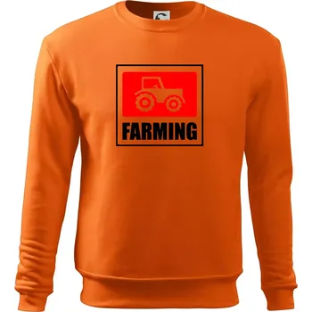 Pánská mikina Farming traktor logo - Mikina Essential pánská - M ( Oranžová )