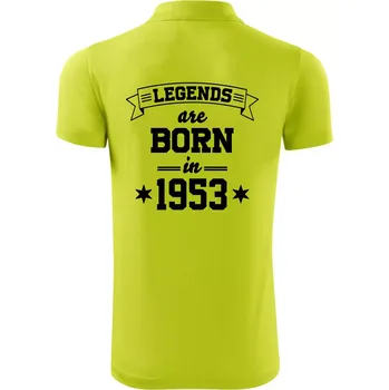 Pánská košile Legends are born in 1953 - Polokošile Victory sportovní (dresovina) - 2XL ( Limetková )