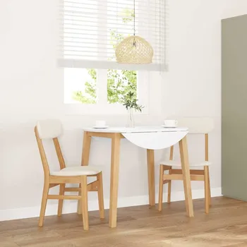 Jídelní židle OMAXI Jídelní židle s polštáři 2 ks masivního dřeva s gumou 561206