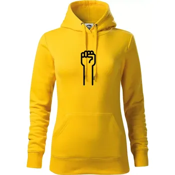 Dámská mikina Kámen ikona - Mikina dámská Cape s kapucí - 2XL ( Žlutá )