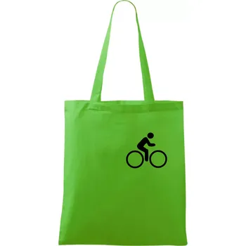 Obrázek kola na prsu - ikona panáček - Taška bavlněná - 42 x 38 cm ( Apple Green )