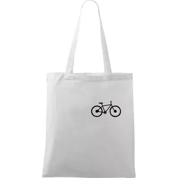 Obrázek kola na prsu horské kolo - Taška bavlněná - 42 x 38 cm ( Bílá )