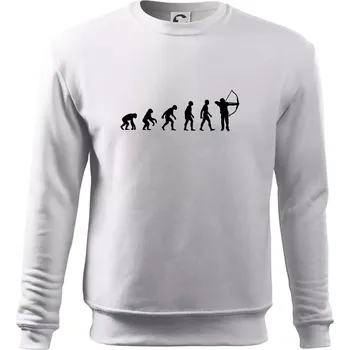 Pánská mikina Evoluce lukostřelba - Mikina Essential pánská - 2XL ( Bílá )
