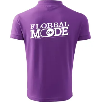 Pánská košile Florbal mode - Polokošile pánská Pique Polo 203 - 5XL ( Fialová )