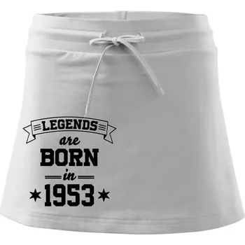 Dámská sukně Legends are born in 1953 - Sportovní sukně - two in one - L ( Bílá )