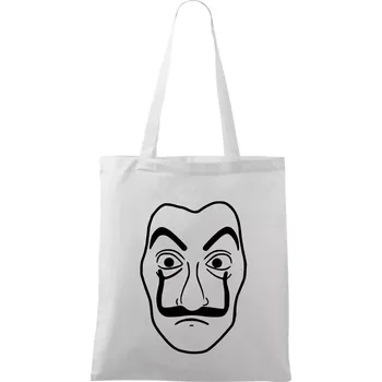 Maska do tiskárny peněz - Taška bavlněná - 42 x 38 cm ( Bílá )