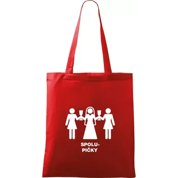 Nákupní taška Spolu pičky (Hana-creative) - Taška bavlněná - 42 x 38 cm ( Červená )