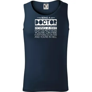 Being a doctor - bike - Tílko pánské Core - S ( Námořní modrá (velmi tmavá - téměř černá) )