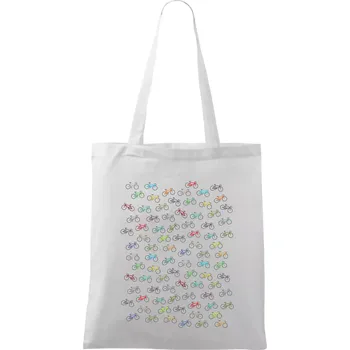 Barevná kola - Taška bavlněná - 42 x 38 cm ( Bílá )