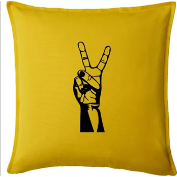 Polštář Nůžky černě - Polštář 50x50 - 50x50 - Pouze potah ( Žlutá )