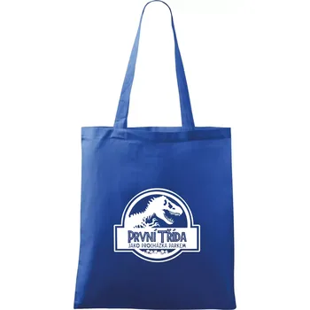 První třída jako procházka parkem - Taška bavlněná - 42 x 38 cm ( Královská modrá )